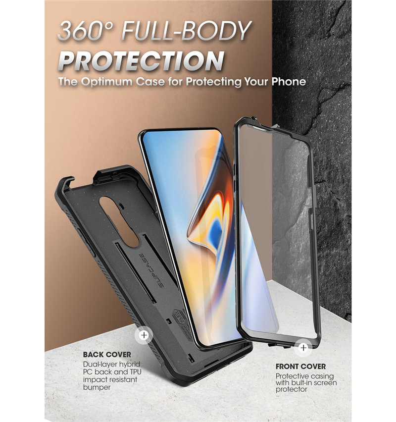 For One Plus 7T Pro Case SUPCASE UB Pro Heavy Duty Full-Body Holster Cover with Built-in Screen Protector For OnePlus 7T Pro