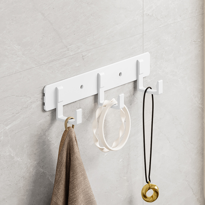 Crochet blanc pour serviettes, pour salle de bain, vêtements, patère, chambre à coucher, Robe, salon, cuisine, accessoires