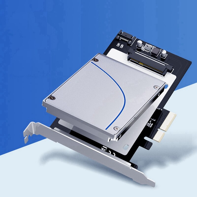 PCIE 3.0 X4 to U.2 SFF-8639 Adapter Card U2 SSD GEN3 Card PCI-E Expansion Card X4 to 2.5Inch SATA Riser Card