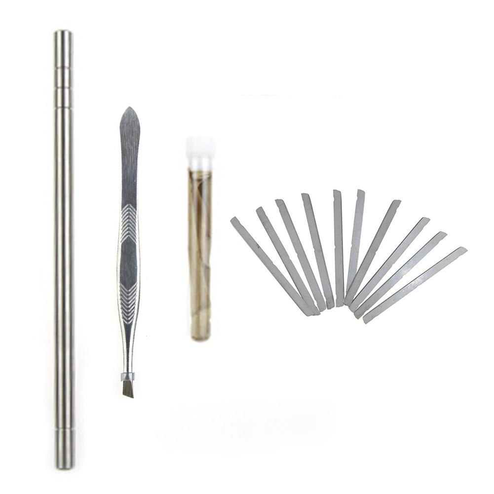 Ciseaux de gravure magique professionnelle pour cheveux et barbe, stylo de sculpture pour sourcils, tatouage, barbier, ciseaux de coiffure, huile pour sourcils, sculpture de tête: Default Title