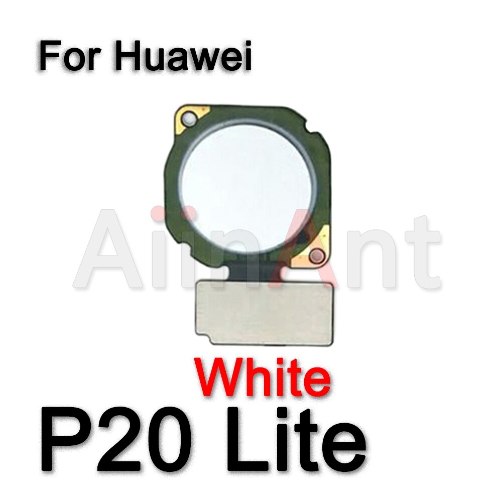 Câble flexible Original de capteur d'empreinte digitale de clé de bouton arrière à la maison pour Huawei P 10 20 30 P10 P20 P30 Lite: P20 Lite White