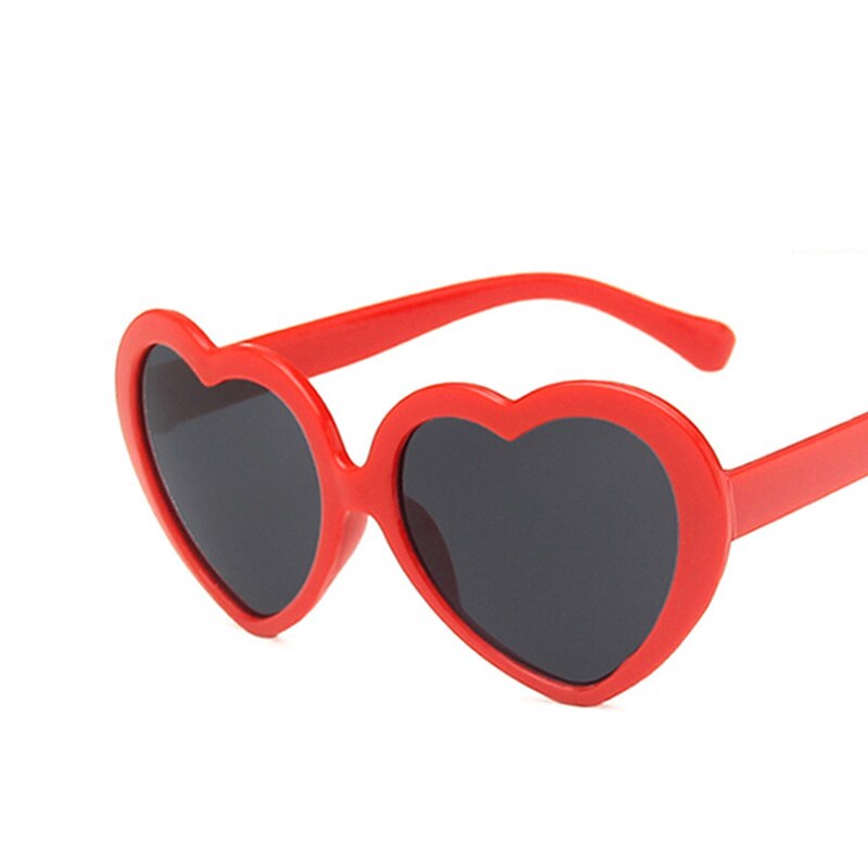 Hjerteformede solbriller til børn sort rød lille stel solbriller vintage drenge piger børn barn oculos de sol