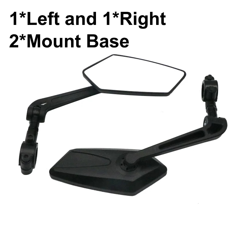 Fahrrad-Rückspiegel: Verstellbarer Linker/rechter Lenkerspiegel, klarer, großer Rückspiegel und Rückspiegel: Rot