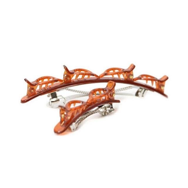 unisex Metall Band Doppel Pony Frisur Haarnadel Frauen Sport Haarband Haarband Stirnband Frisur Haarnadel: 2Stck Kaffee