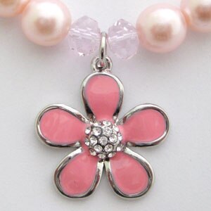 Collier collier perles avec fleur pour chiens | Avec breloque en forme de fleur, bijoux pour chiot, chiens chats féminins