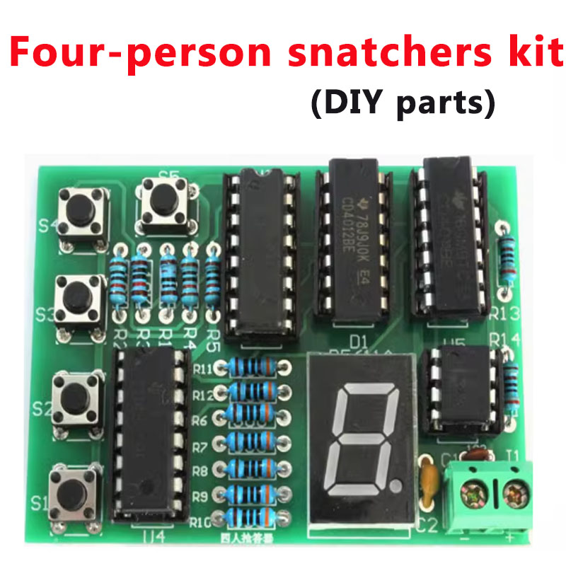 Kit de soudure Kit de production électronique bricolage formation pratique pour novice introduction pratique de soudure enseignement de la carte de circuit imprimé: Marron