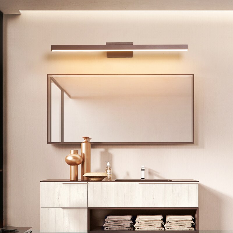 Moderne ledet speillys aluminium  ac85-265v moderne vegglampe badelys 40cm 60cm 80cm 100cm 120cm veggspeil