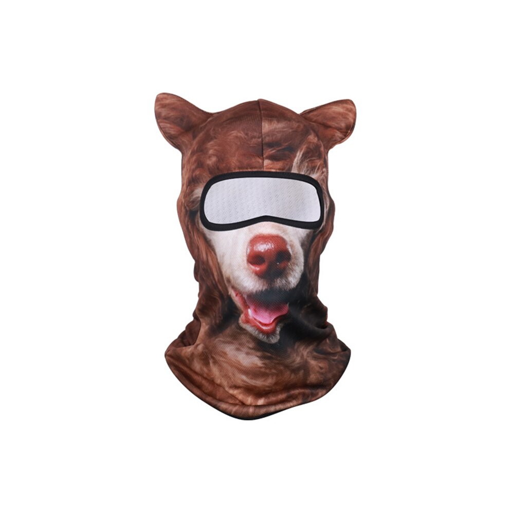 3D Animal Cat Dog Cute Animal Balaclava Windproof Skullies Beanie Cap Cool Hat Warmer Full Face Mask Neck Gaiter for Women Men: 08