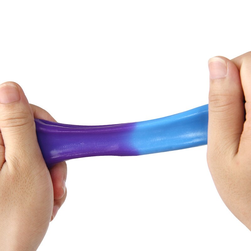 Slim legetøj hånd gummi temperatur ændring skifter farve slim fluffy lys ler plasticine mudder legetøj børn