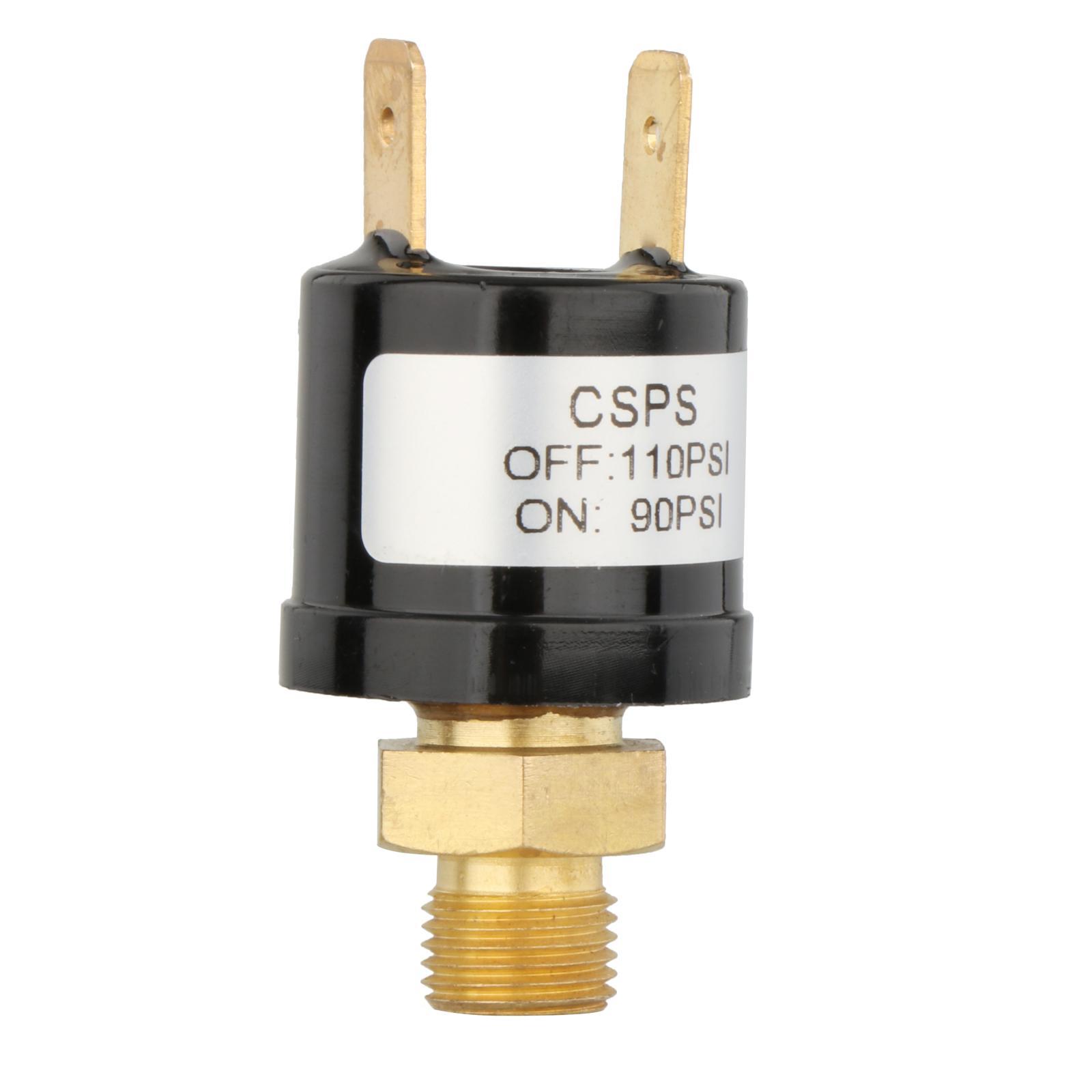Zware luchtcompressor drukregelaar 12 V 1/8 inch uiteinde koperen luchthoorn drukschakelaar vervangen: Deep Green