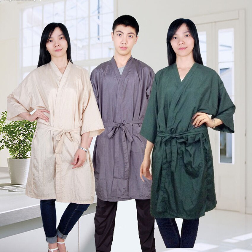 Salon Hairdressing Customer Uniform Unisex Leisure Spa Kimono In Free Size Sauna Cloth Made With Soft Material