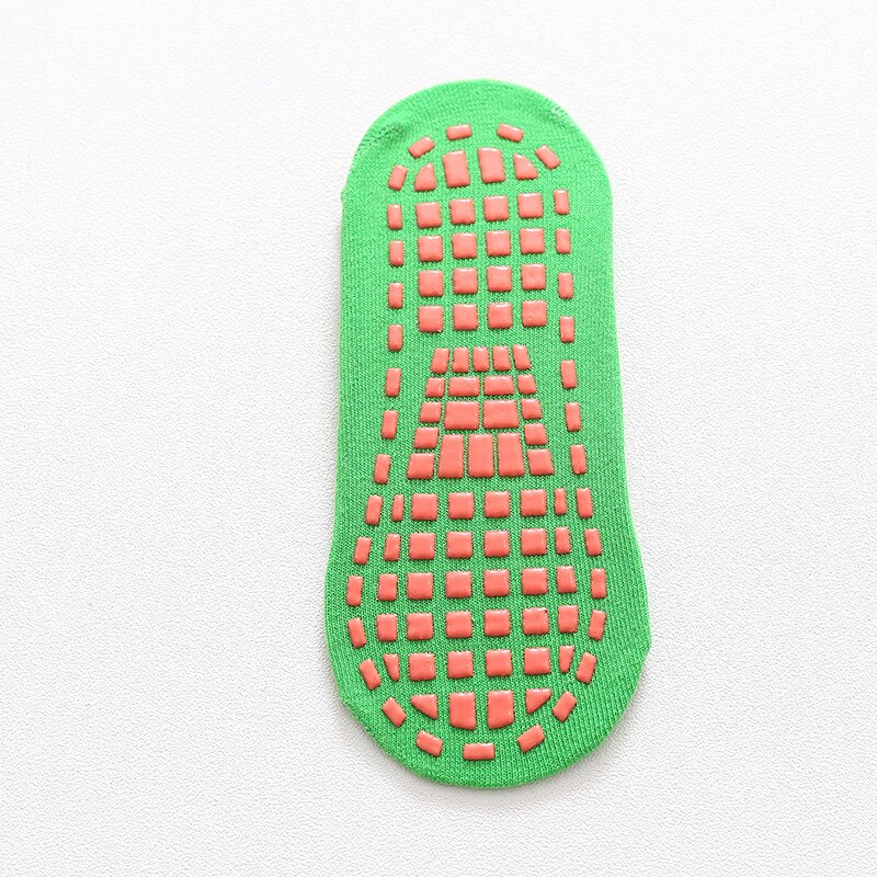 Non Skid Enkel Baby Sokken Met Rubberen Grips Katoen Kinderen Laag Uitgesneden Sok Voor Jongen Meisje Peuter Vloer Sokken kousen Voor Meisjes: Green / 5-10Years