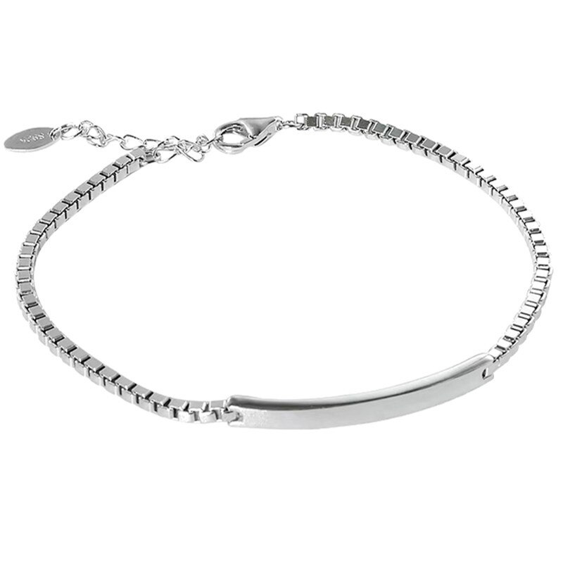 Pulsera de perlas de imitación de estrella de luna de ANENJERY pulsera de plata de ley 925 con gradiente de zirconia de piedra lunar para mujer S-B304: Default Title