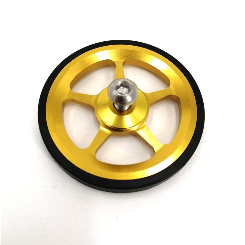 Brompton Rear Rack Easywheel 60mm Aluminum Alloy Easy Wheel Folding Bike Cargo Racks Accessories: Gold  1Pcs