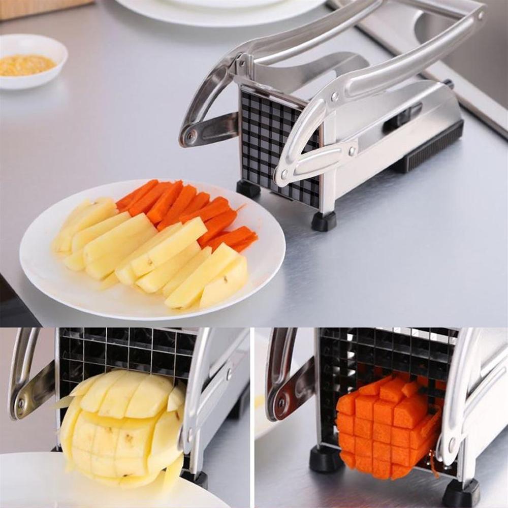 Rvs Chips Making Machine Fry Potato Slicer Chopper Keuken Gadgets Komkommer Slice Cut Chipper Keuken Gereedschap