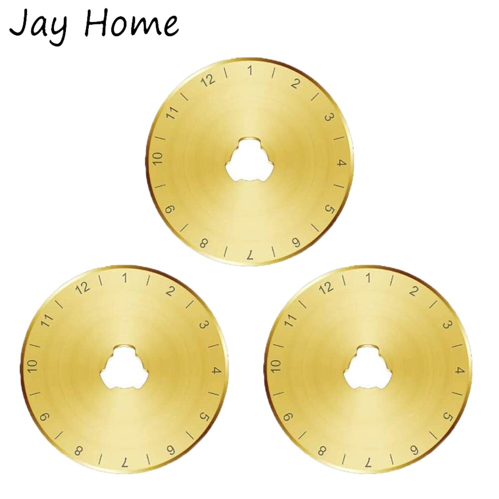 Titanium SKS-7 Rotary Cutter Blades 45mm Replacement Blades with Storage Case for Quilting Scrapbooking DIY Sewing Art Crafts: 3pcs