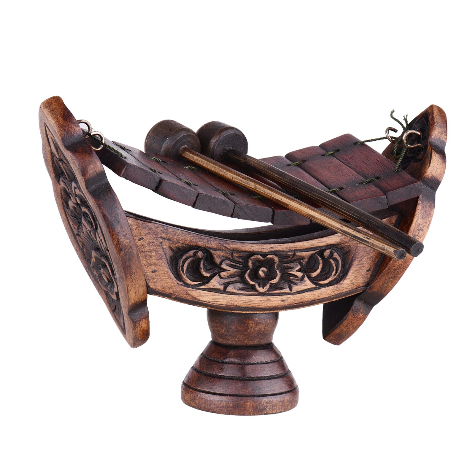Instrument de musique traditionnel thaïlandais à Percussion en bois de teck, 8 Notes, Xylophone, décoration artisanale en bois avec maillets