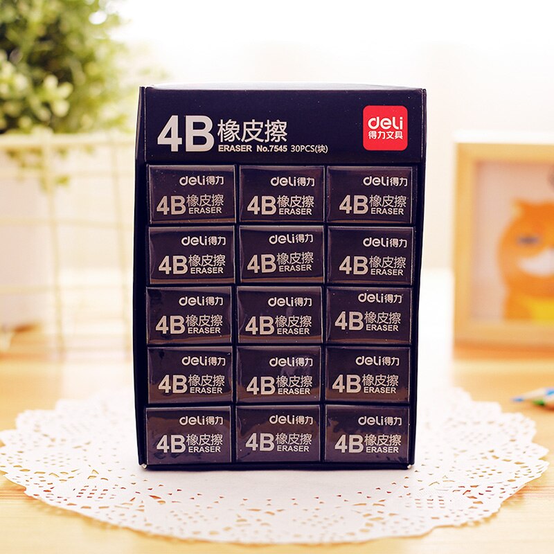 Black Rubber stationery eraser 4B rubber drawing eraser school office supplies papelaria borrachas escolar material