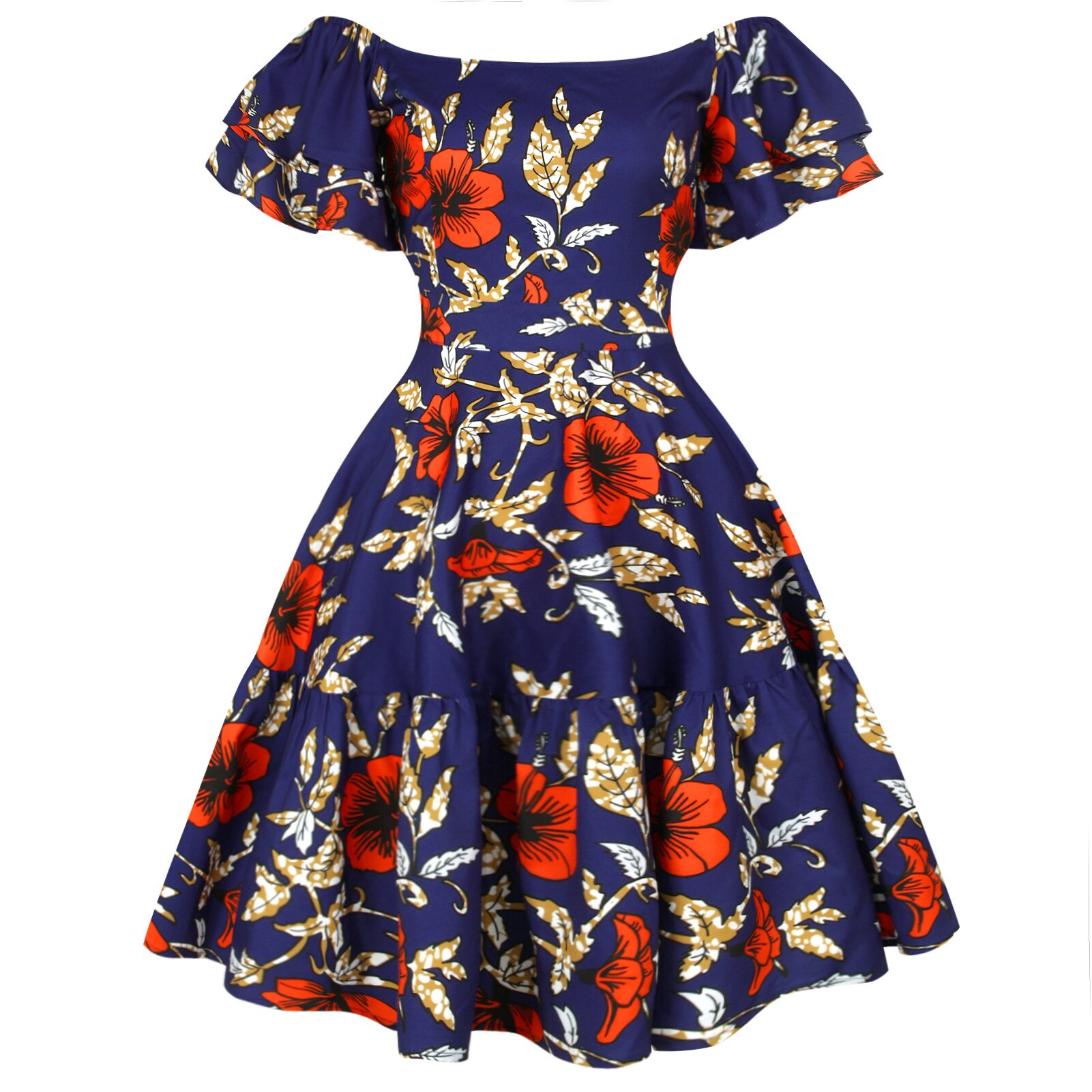 Polyester African Dresses For Women Spring Summer ... – Grandado