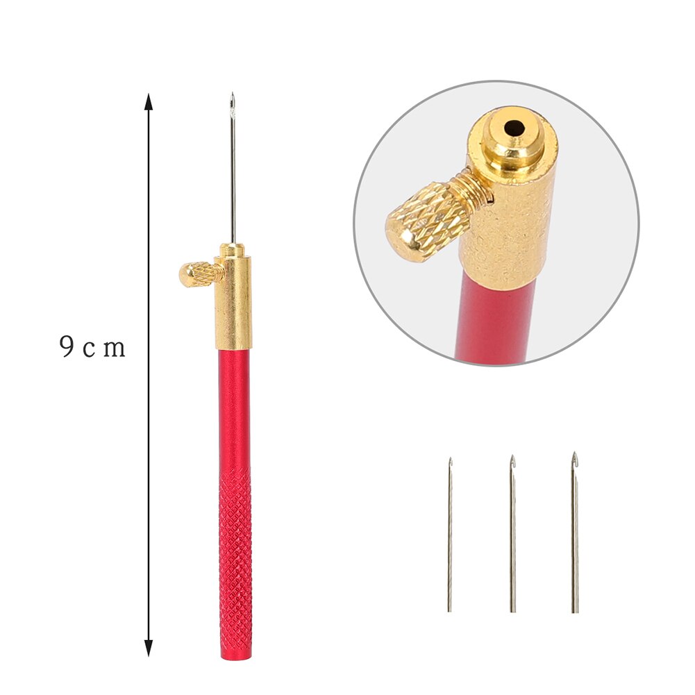 Wood Handle French Crochet 3 in 1 Hoop Embroidery Tambour Beading Embroidery Needlework DIY Framed Hook Needle DIY Craft