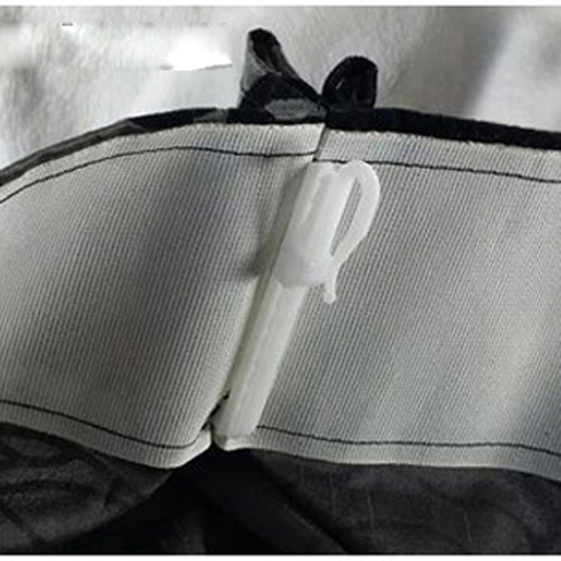 Ganchos colgantes de plástico para cortina, 50 unidades, color blanco, , CP057C