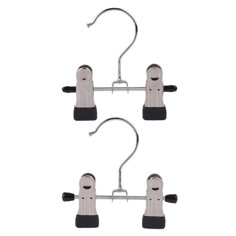 Porte-chaussures réglable en acier inoxydable, 6 pièces, porte-pantalon, Portable, voyage, crochet pour linge, vêtements, Clip pour chaussettes