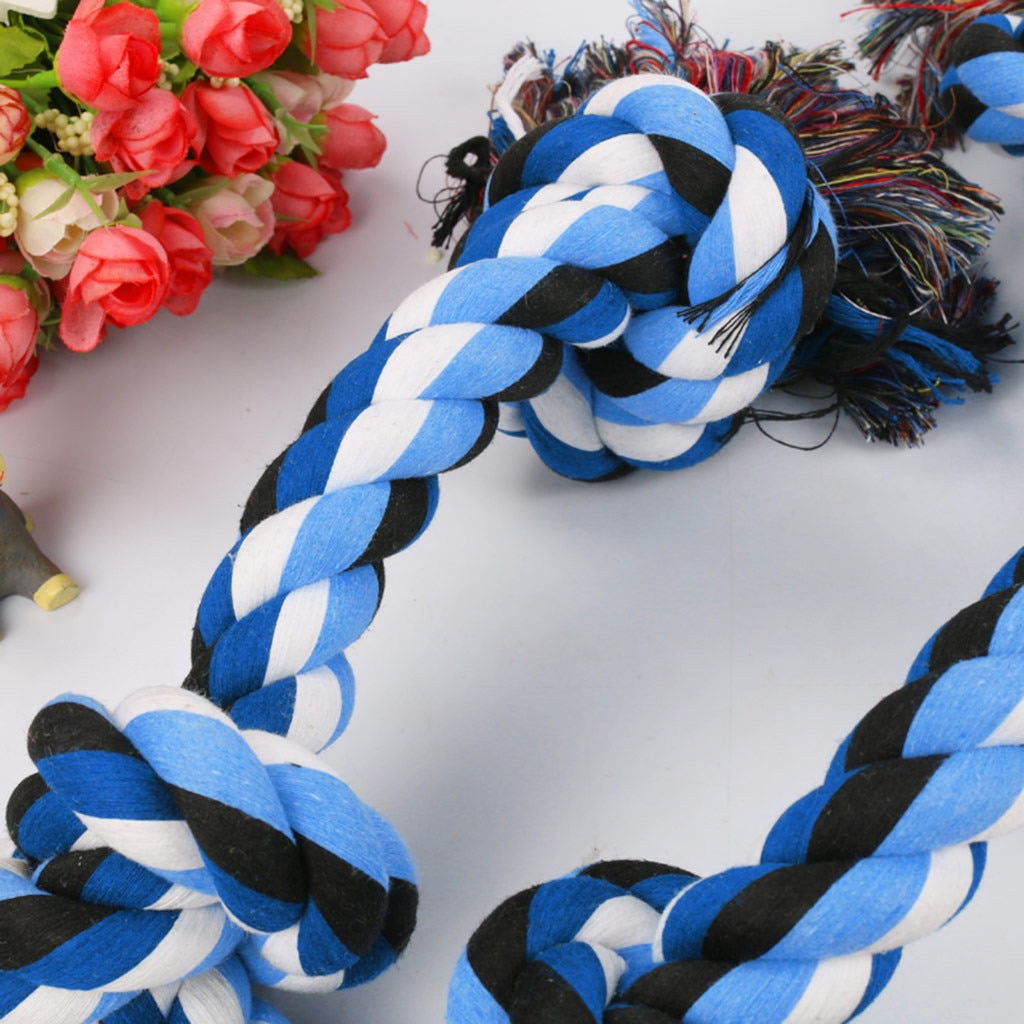 Pet Indestructible Dog Chew Toy Tough Nature Cotton for Medium and Large Breed Funny Simulated Bone Braided Rope Chew Knot Toys