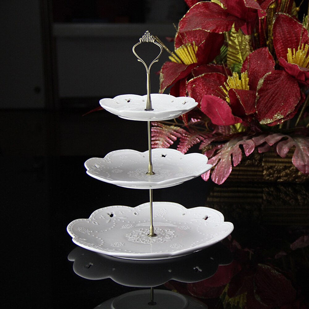 Cake Plate Stands 3 Tier Plate Handle Fitting Hardware Rod Tool Cake Plate Stand Wedding Birthday Cake Stand Handle,No Plate