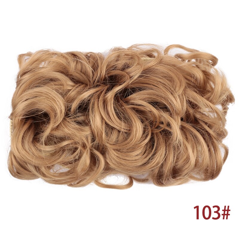 MUMUPI Hair Clip in Chignon Elastic Rubber Band Wedding Curly Synthetic Hair Extension Chignon Hair Bun Hair Accessories: 103