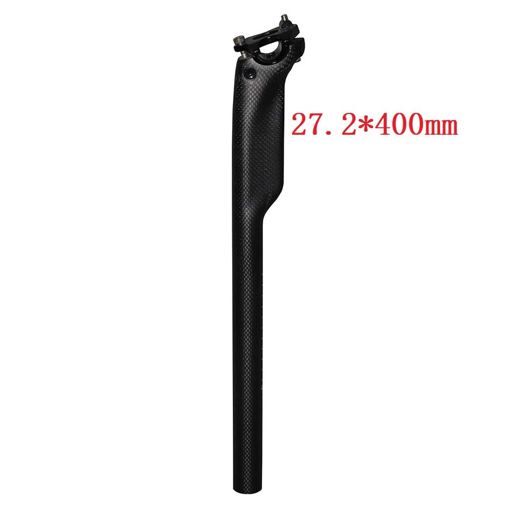 Full Carbon Fiber Zadelpen Fiets Mtb Bike Uit Racefiets Onderdelen Breken Wind Zadelpen: matte27.2x400mm