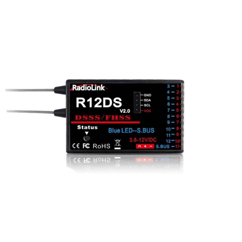 Radiolink R4FGM R6F R6FG R7FG R8EF R8FM R8FG R12F R16F 2.4G Receiver for RC RC8X RC6GS RC4GS T8FB T8S T12D T16D Transmitter
