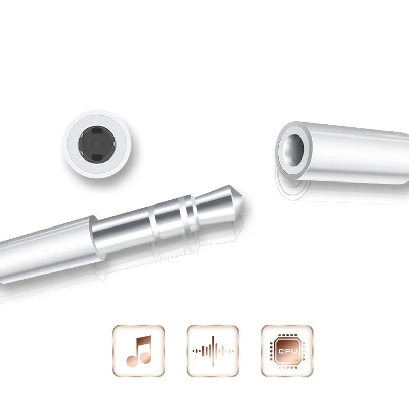 NNBILI 3.5mm per adattatore ios Jack AUX Cable per iPhone 13 14Pro Max adattatore maschio a femmina convertitore per cuffie Splitter Audio