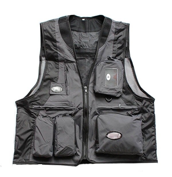 Par udendørs fiskevest fotografering vest multi-pocket overalls mænd og kvinder fiskevest elsker ærmeløs jakke