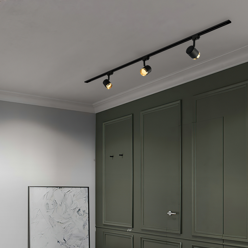Aisilan Luxury Led Track Spotlight Aluminum Ceiling Black Track Lighting Spot Rail Adjustable Light Display(Track Unincluded)
