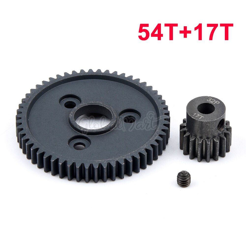 Metalen Staal 54T 0.8 32 Pitch 3956 Tandwiel En 15T 17T 19T Gears Gear Sets voor Traxxas Slash 4X4 4WD 2WD Vxl Rally Vxl Stempel: 54T and 17T