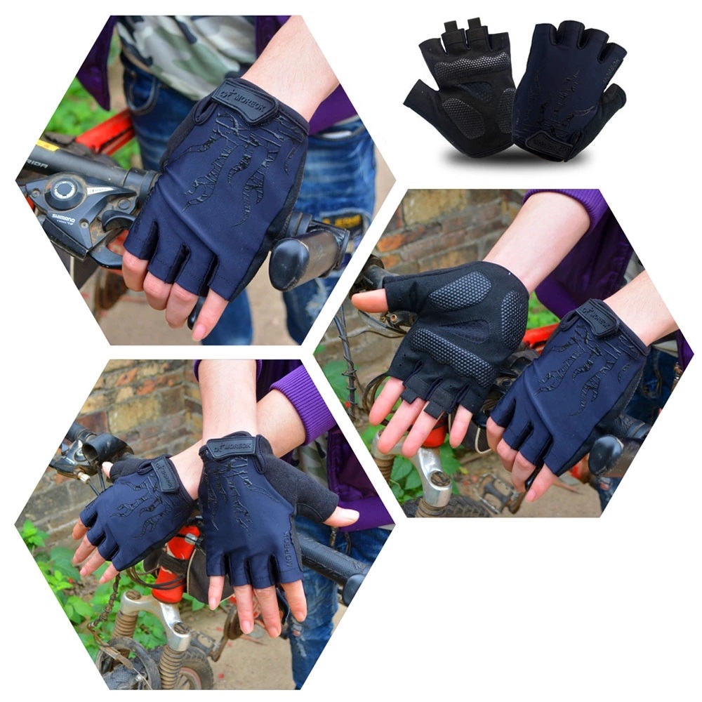 Transpirable bicicleta Guantes De medio dedo Guantes De Ciclismo bicicleta De carretera guante Guantes para moto bicicleta para deportes De bicicleta Guantes