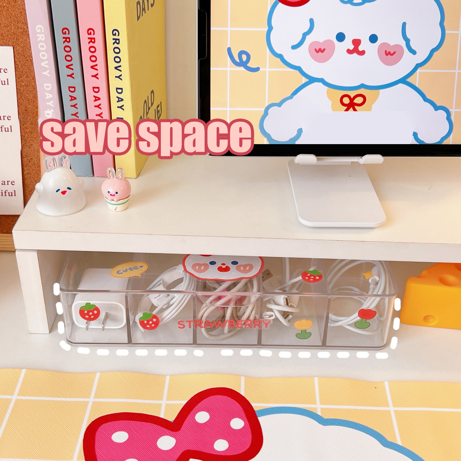 Cable Organizer Wire Holder Organizers Low Price Items For Wires Protector Desktop Desk Accessories Office School