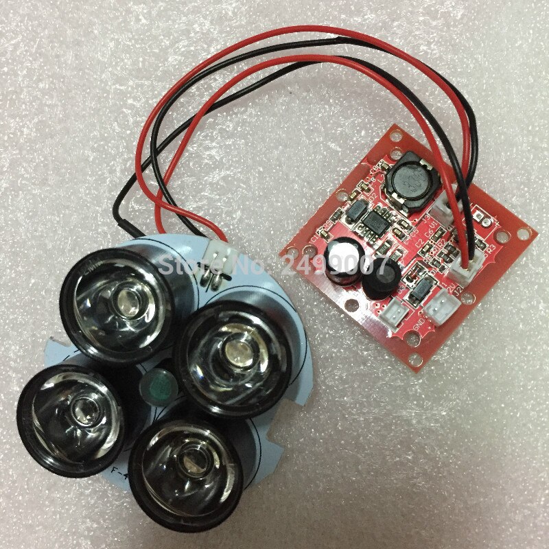 Lihmsek 2pcs IR Light Board 4pcs IR Array LEDs Visible 850nm Night Vision Infrared lamp LED board for Illuminator CCTV Camera