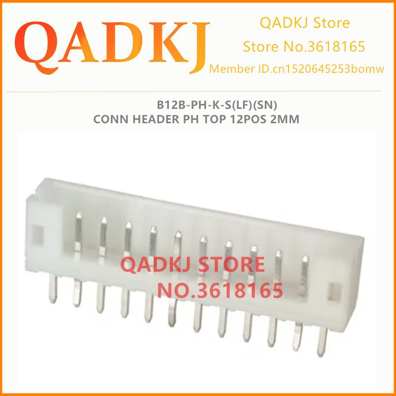 B11B-PH-K-S B12B-PH-K-S B13B-PH-K-S CONN HEADER PH TOP 11 p p p 2 13 12mm NOVO & Original Frete grátis