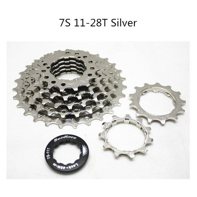 Sunrace Mountain Bike Cassette Flywheel 7S Mountain Bike Flywheel 7s 11-28T Bicycle Flywheel Original: Default Title