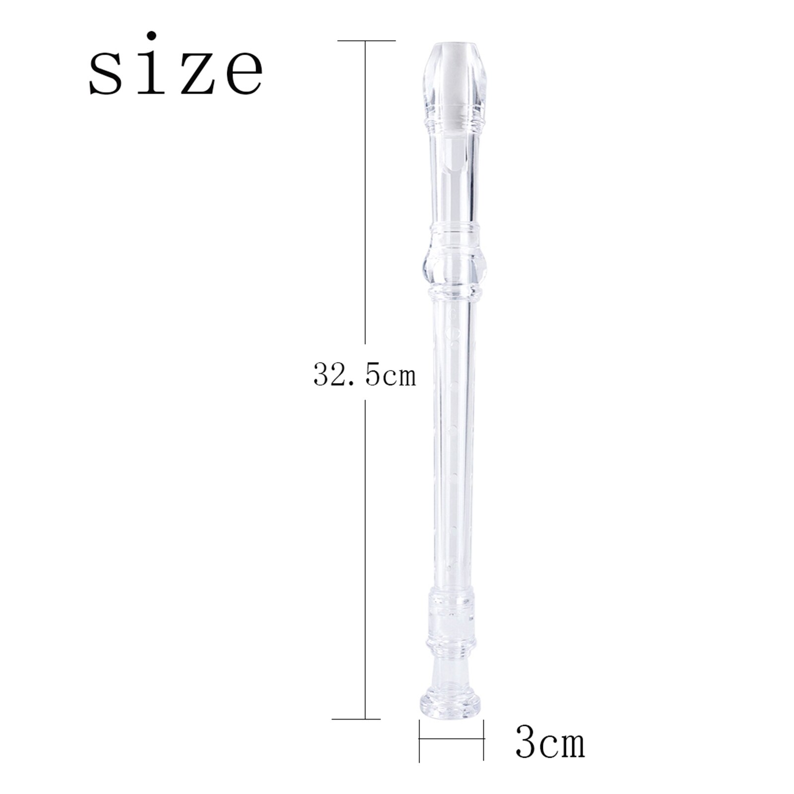 Duitse Stijl Sopraanblokfluit Lange Fluit Descant Instrument W/Reiniging Staaf