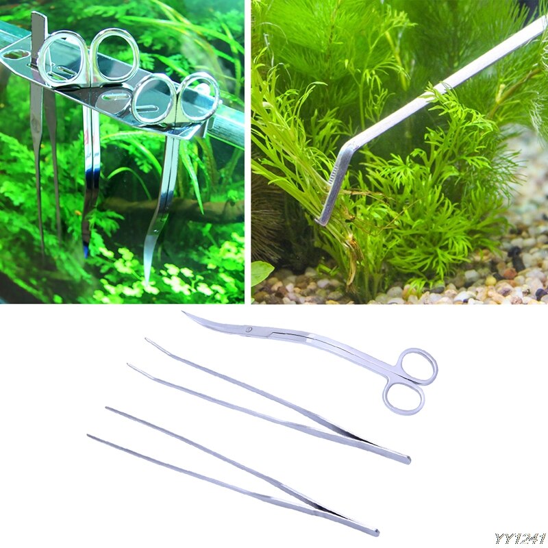 3- in- 1 aquarium levende planten pincet lange steel schaar trimgereedschapset