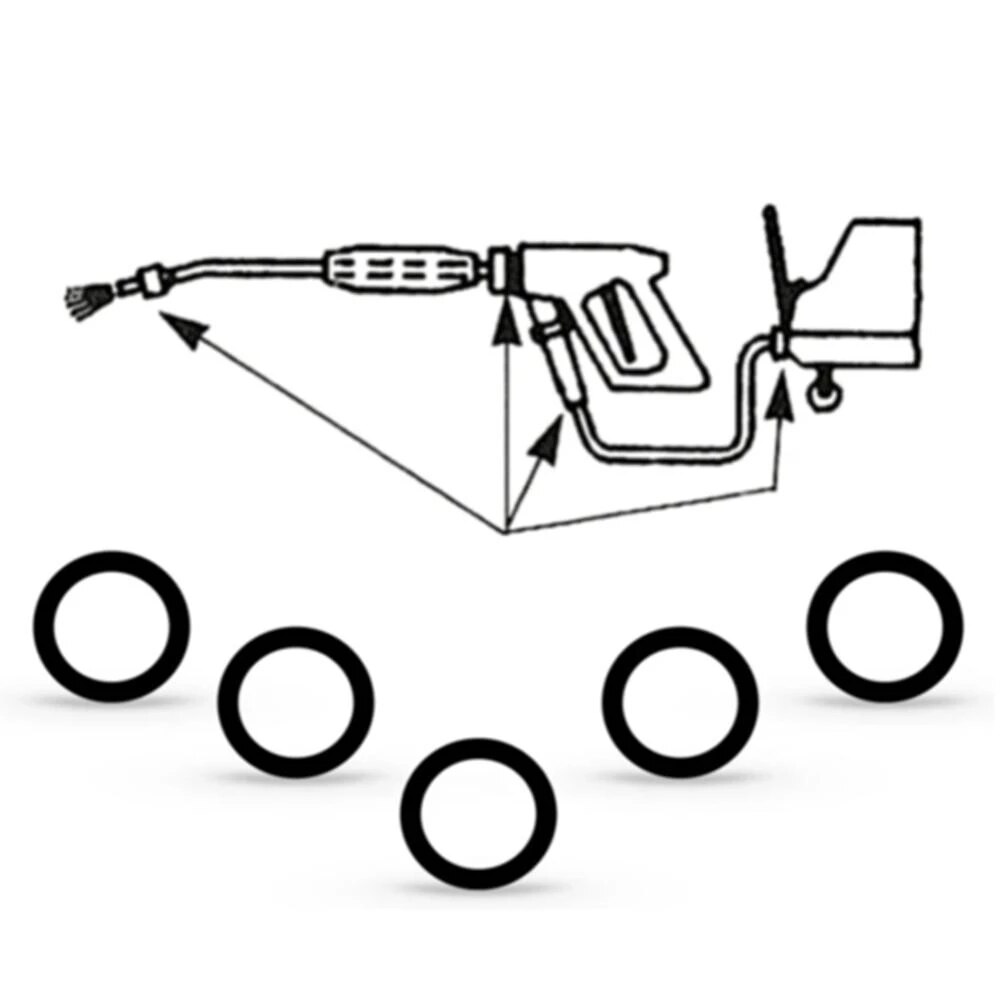 O-Ring 10X8X0.3Cm Voor Karcher Sc Lance Slang Nozzle Reserve O-Ring Siliconen washer Sanitair Seal Sanitair Seal Rubber Ringen 1.8Mm