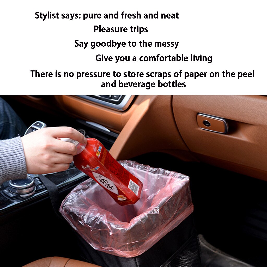 12L Car Trash Garbage Can Waste Dust Bin Storage Box Rubbish Bag Bucket durable для авто аксесуары