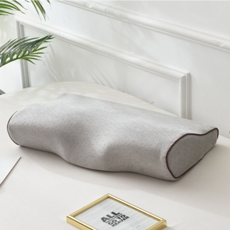 Kussens Orthopedische Memory Foam Kussen Voor Nekpijn Bescherming Trage Rebound Kussen Gezondheidszorg Cervicale Kussens Kussen: Light Grey