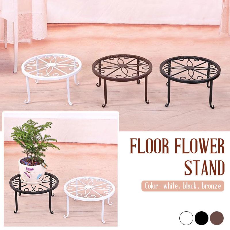 Potte stander blomsterhylde urtepotte stativ smedejern skabe holdbar klassisk stil boligindretning rund havestand gulv