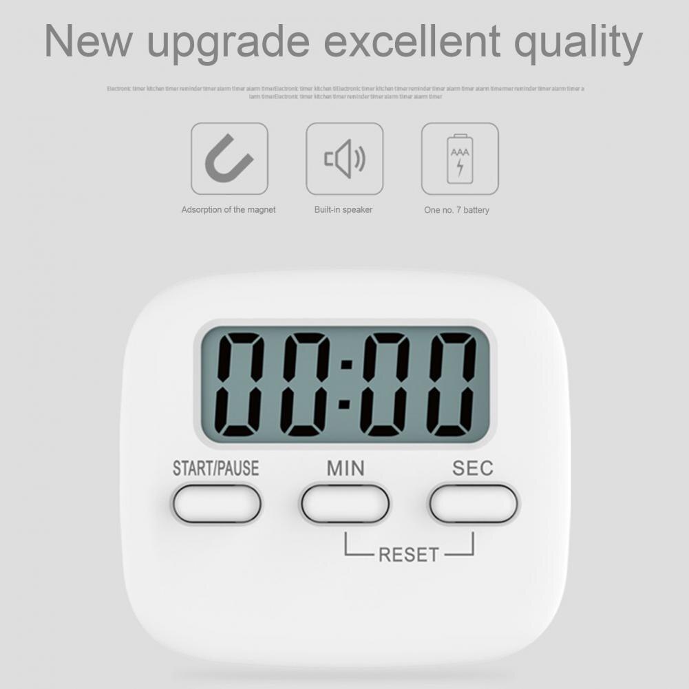 Electronic Digital Timer Magnetic LCD Screen Countdown Alarm Clock Timer Kitchen Timer Reminder temporizador тарелки для еды