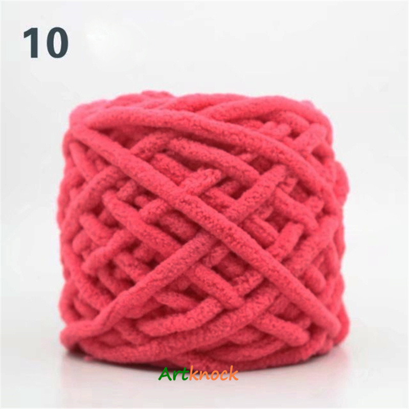 1 unidad de hilo de algodón grueso, bufanda teñida colorida, hilo tejido a mano para tejer a mano, zapatos, bufanda suave de 7mm,: Naranja