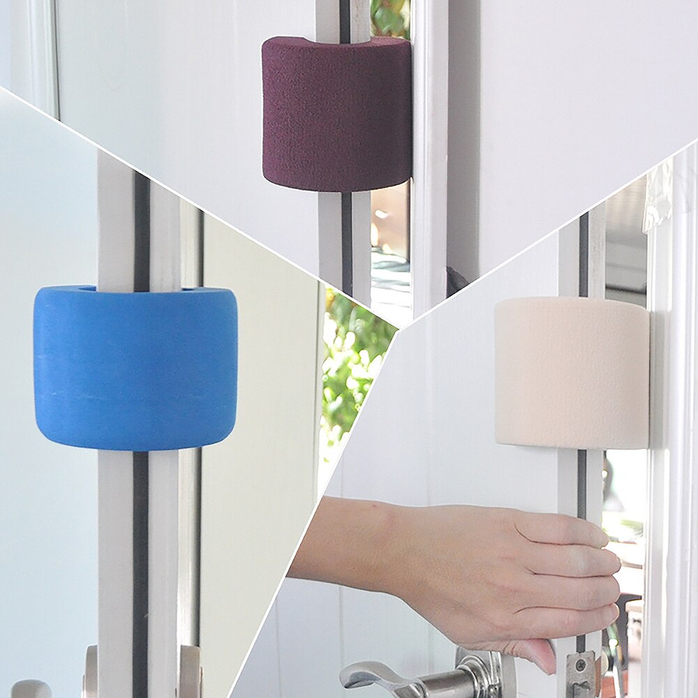 Foam Door Stoppers Holder Wall Protector Door Bumper EVA C Shape Cabinet Locks Protect Safety Baby Finger Pinch Guard For Kids