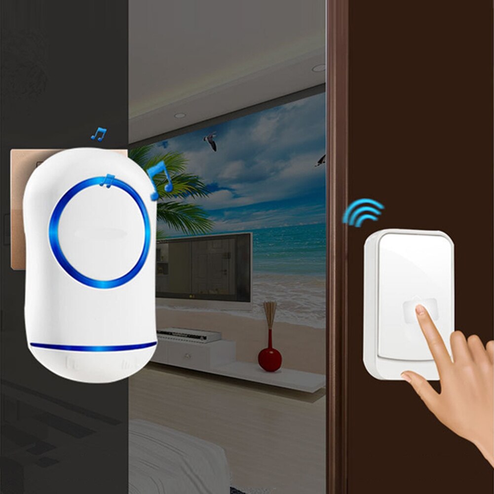 Home Cordless Doorbell Smart Indoor WiFi Door Bell Ring Wireless Waterproof Door Bell Chime Detection 200m Range US EU Plug